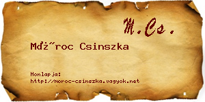 Móroc Csinszka névjegykártya
